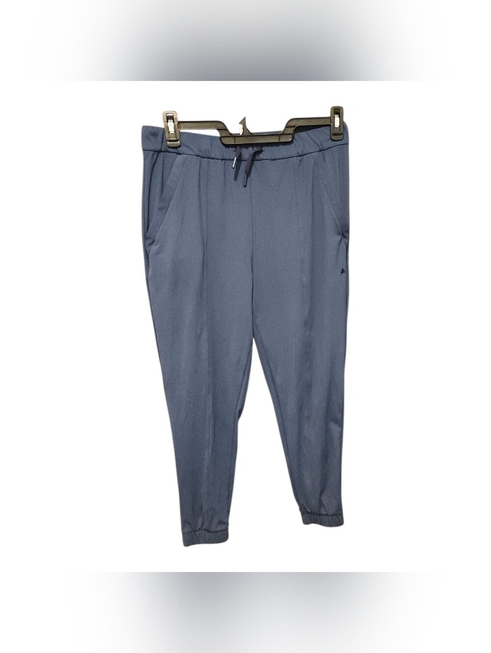 Vitality blue cropped ankle length joggers Womens medium stretch Comfort casual